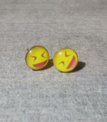 Boucles d'oreilles smiley