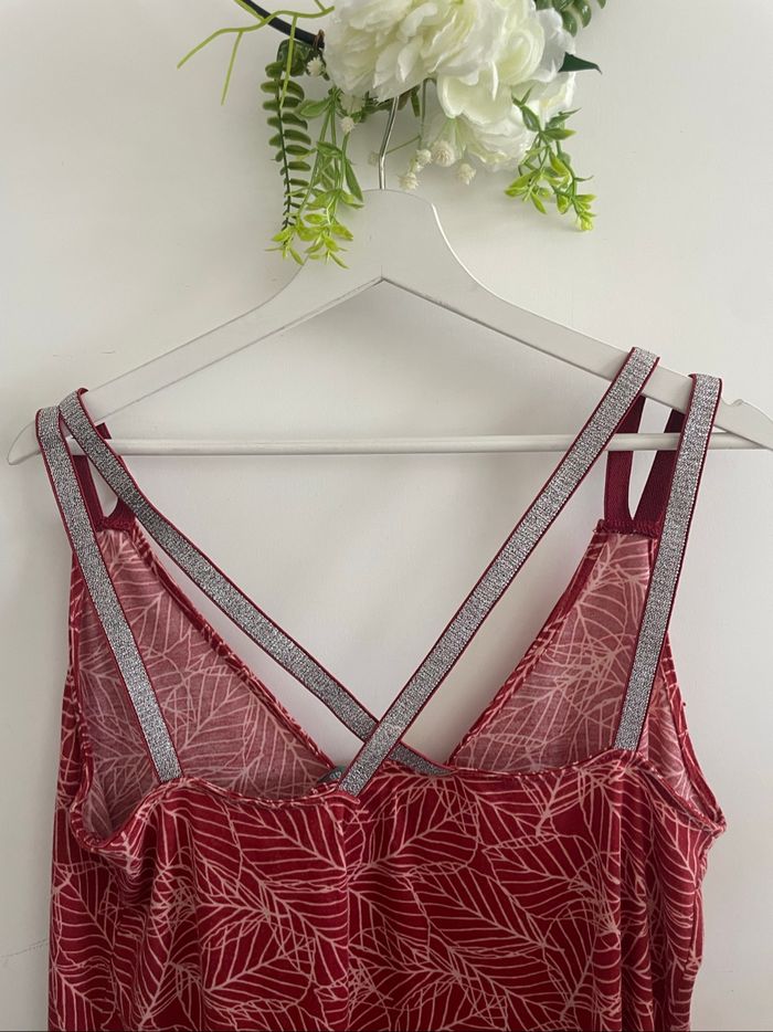 🌸debardeur rouge feuille  taille 46 zeeman 🌸 - photo numéro 3