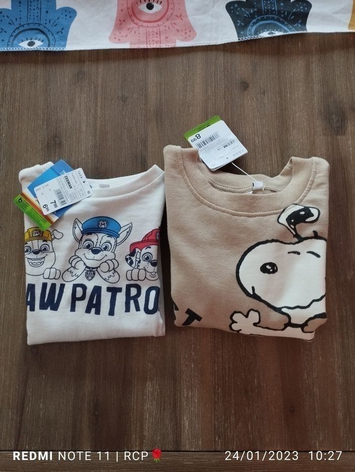 Lot de 2 tee-shirts garçon 92