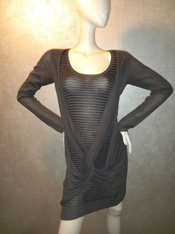robe pull grise et noire I.code de IKKS taille 36
