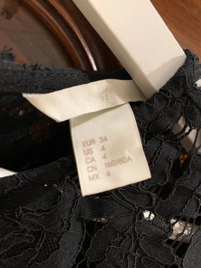 Superbe Robe noire avec dentelle 🌸 34 XS - photo numéro 7