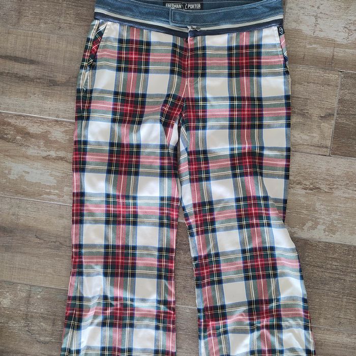 Pantalon vintage 90's écossais Freeman T porter punk gothique skate boot leg baggy taille w33 - photo numéro 4