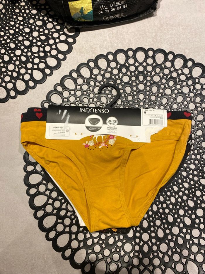 Lot de 3 culottes in extenso 8 ans