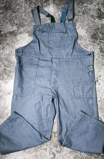 Salopette bleu de travail vintage Barbe Bleu taille 46/48/ xxxl