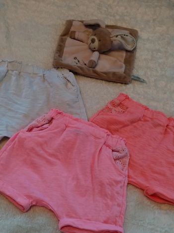 Lot de 3 shorts fluide 18/24 mois.