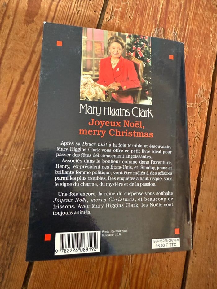 Grand livre ancien Mary Higgins Clark policier Joyeux Noël Merry Christmas Albin Michel - photo numéro 3
