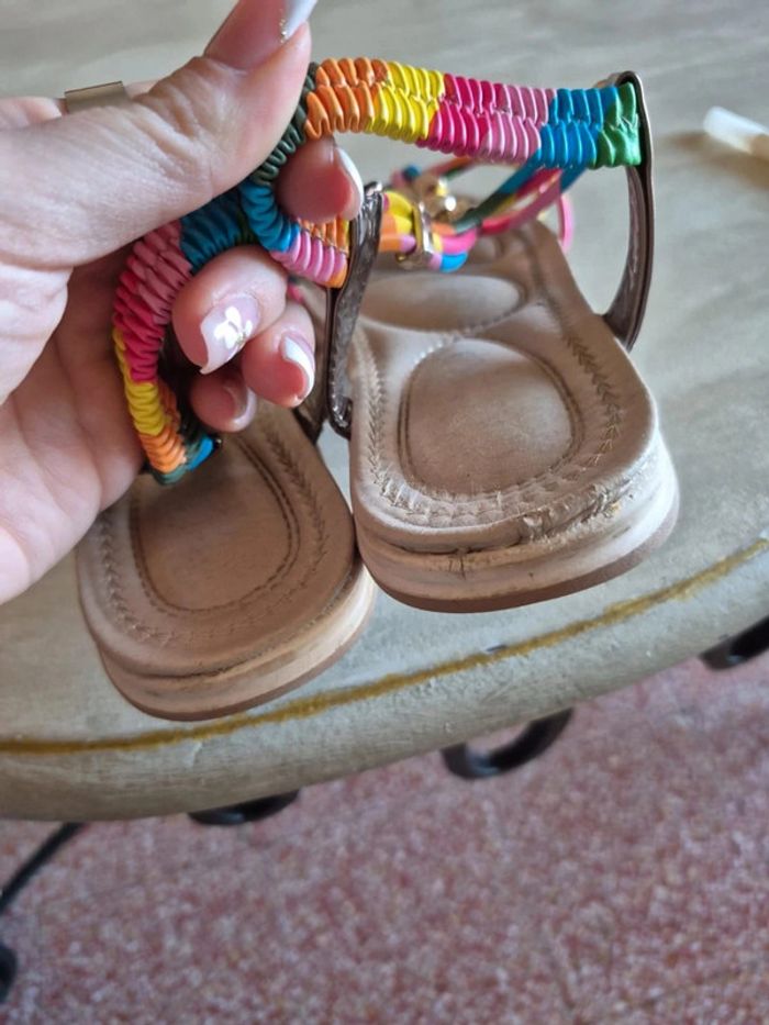 Sandale plate multicolor - photo numéro 4