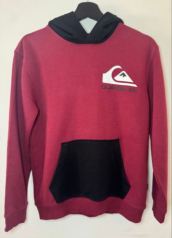 Sweat à capuche bordeaux et noir QuickSilver 