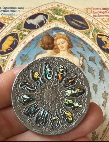 Sublime pièce représentant les douze signes du zodiaque