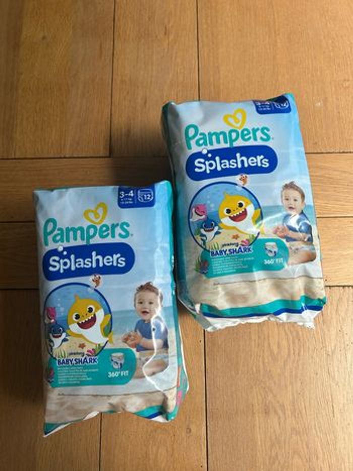 Lot 2 paquets couches piscine Taille 3-4 Pampers