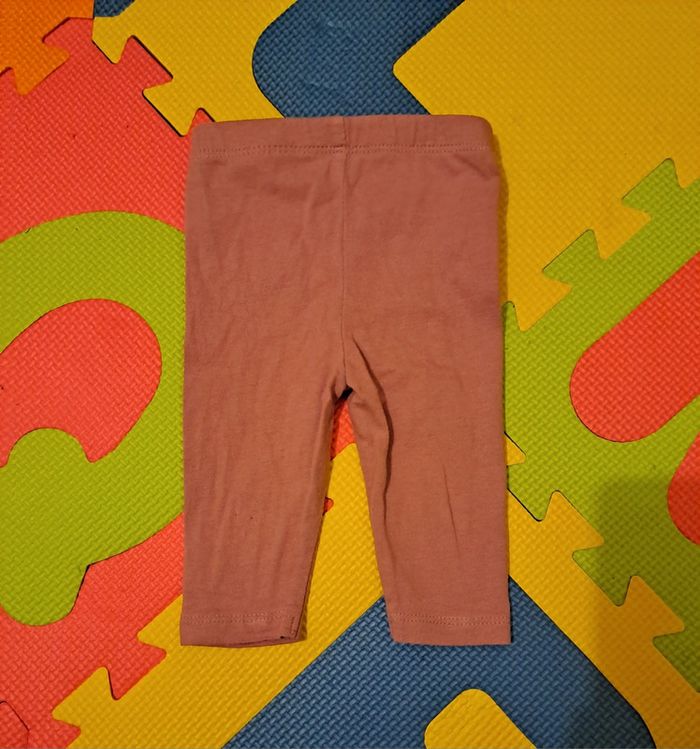 Ensemble tunique manches longues legging violet fleur, taille 3 mois (62 cm) - photo numéro 7