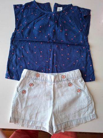 Ensemble haut + short Tape à l'oeil taille 12 mois