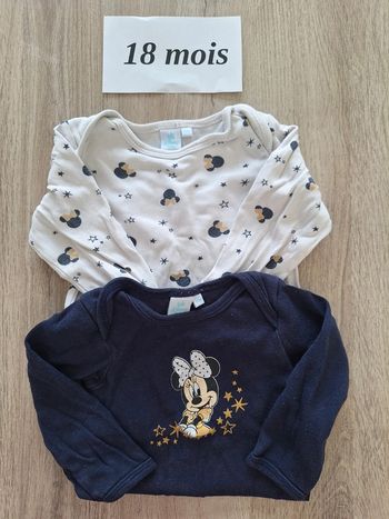 Lot 2 bodies disney minnie 18 mois