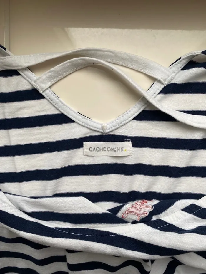 T-shirt marinière manches 3/4 Camaïeu - photo numéro 7