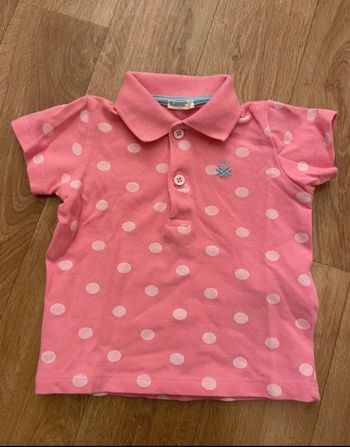 Polo à pois benetton 6-9 mois