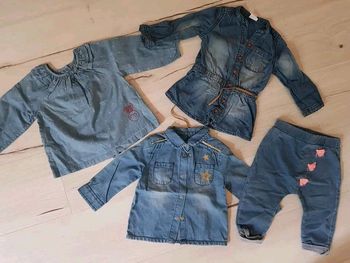 Lot de 4 articles fille 12 mois effet jean 🍒