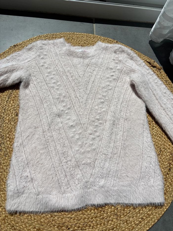 Pull d’hiver rose pale rose poudré super doux - photo numéro 3