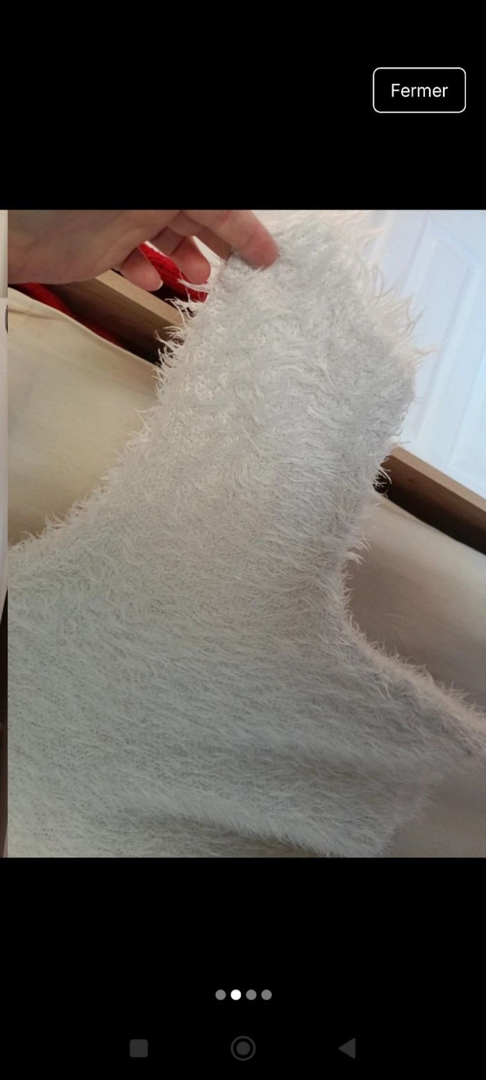 Pull blanc Manches courtes - photo numéro 2