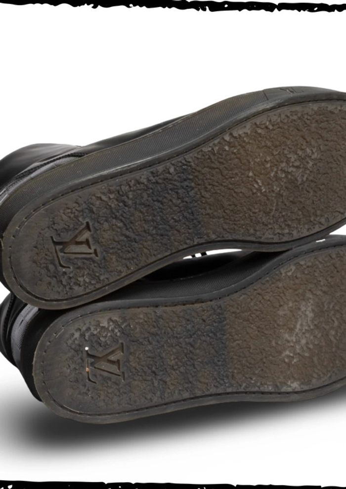 Sneakers montantes noires Louis Vuitton Black Leather Slipstream High Top Sneakers Size – Taille 44 - photo numéro 11