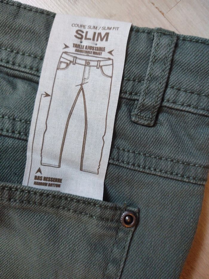 Pantalon jeans vert - photo numéro 4