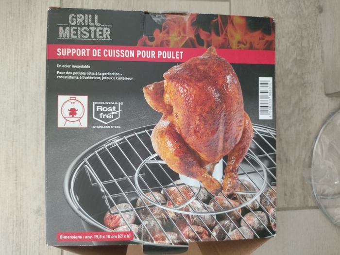 Support cuisson poulet barbecue