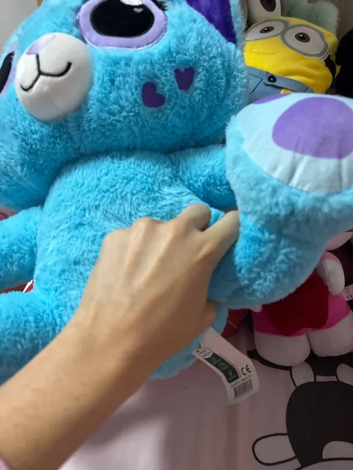 Géante peluche chat bleu - photo numéro 4