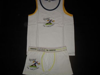 ENSEMBLE 2 PCS GARÇON : BOXER + DÉBARDEUR "POPEYE" - 5 / 6 ANS - n°03