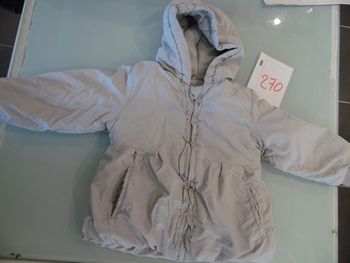 manteau molletonne gris 2 ans