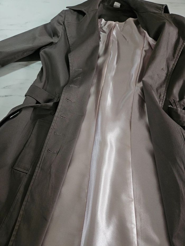 Trench marron taupe taille M - photo numéro 3