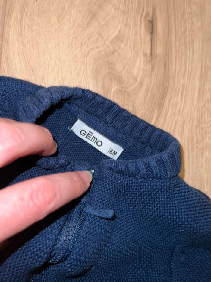 Gilet bleu gemo 6 mois - photo numéro 2