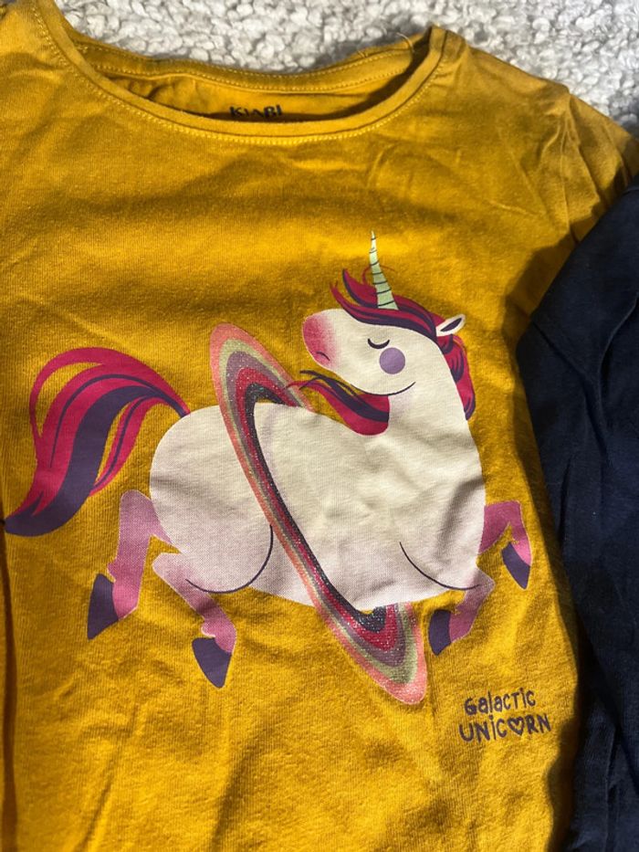 Lot de 2 tee shirt licorne - photo numéro 3