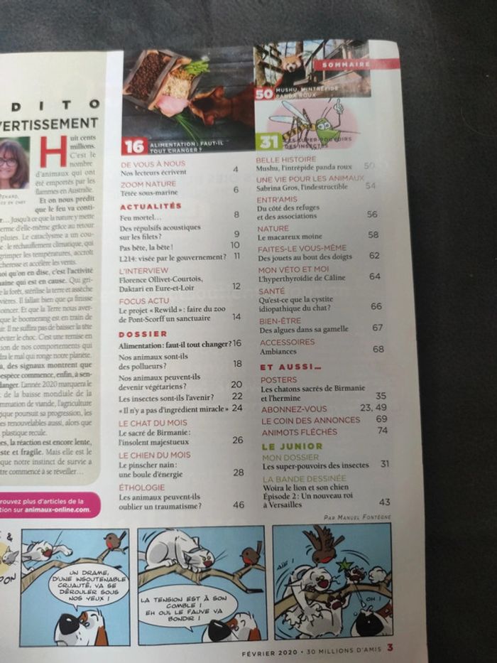 Magazine 30 millions d'amis numéro 381 février 2020 - photo numéro 3
