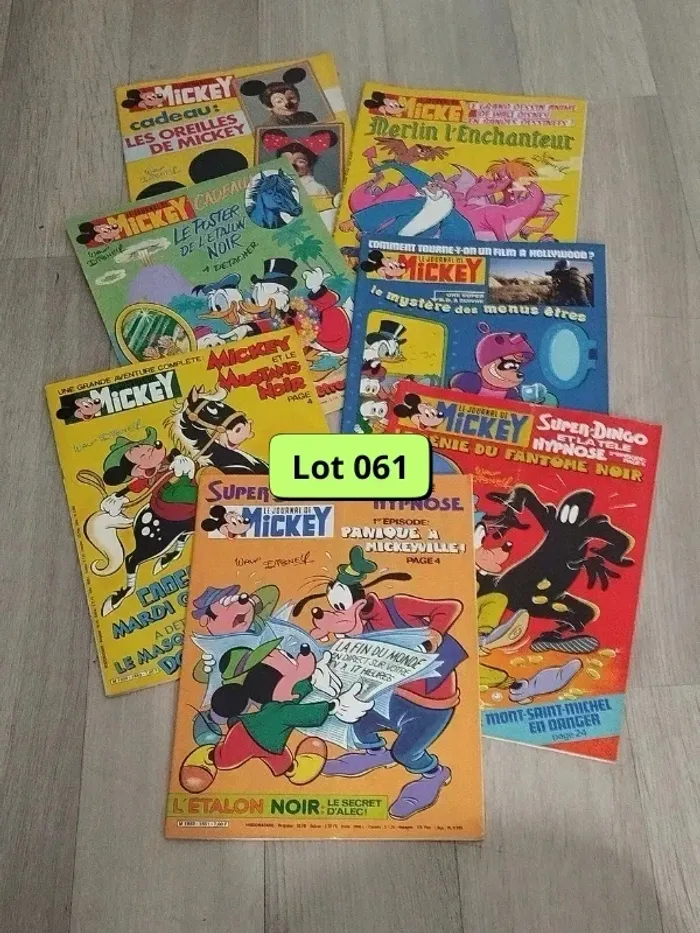 Lot Vintage 7 magazines Journal de Mickey année 1984 L061