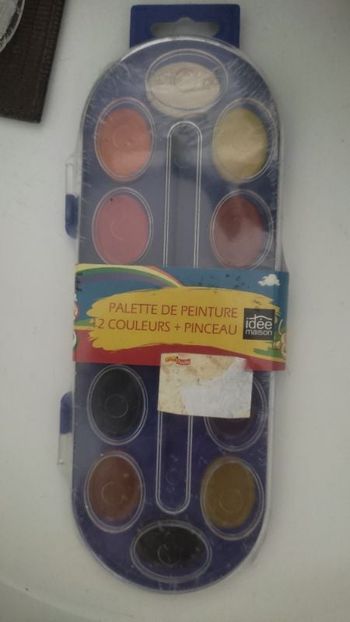 Palette de peinture avec pinceau