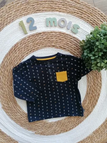 Tee-shirt manches longues à motifs - Obaïbi - 12 mois