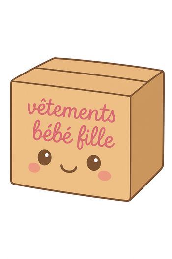 Carton vêtement fille