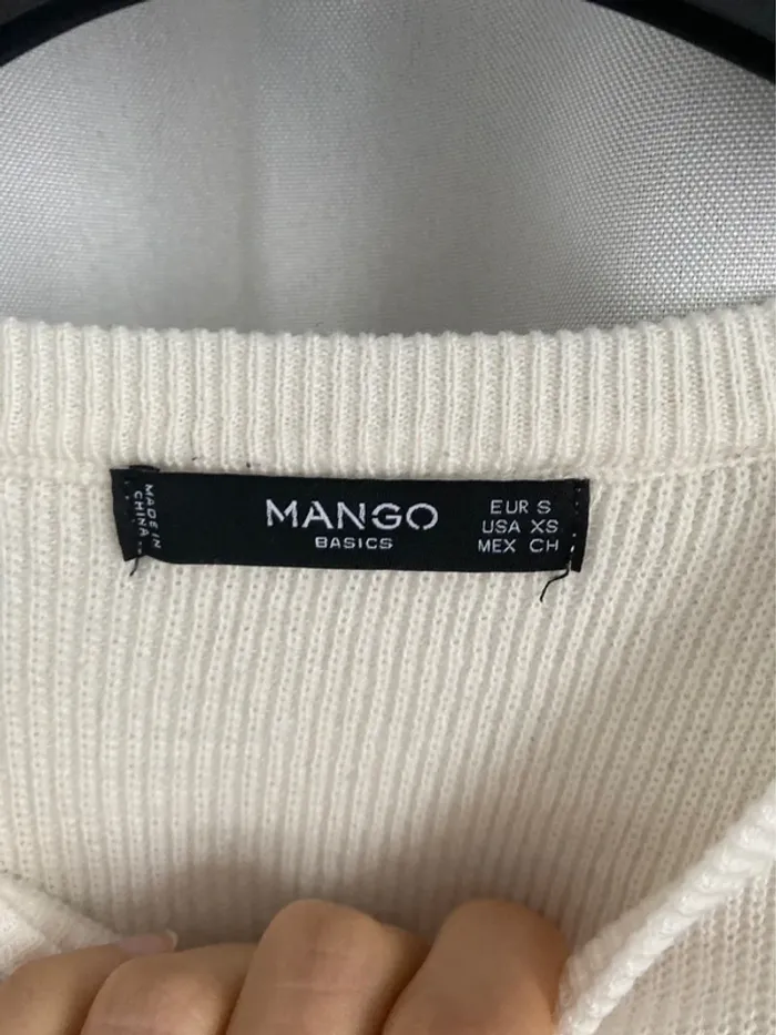 Pull blanc Mango - photo numéro 4
