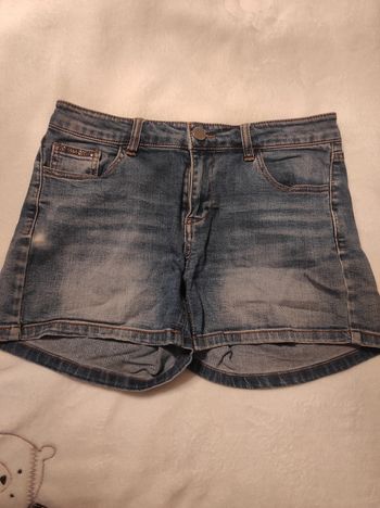 Short en jean Morgan avec Strass