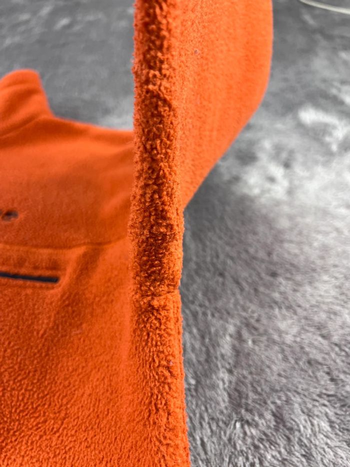 Pull polaire Timberland orange avec logo brodé – Taille XS (taille grand) - photo numéro 14