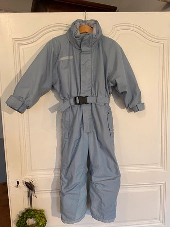 Combinaison de ski capuche escamotable bleu ciel Décathlon 4 ans