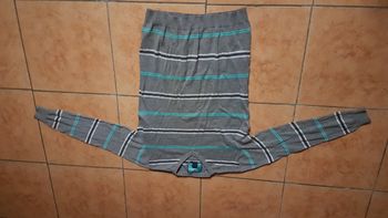 Pull fin garçon 16 ans gris à rayures Bikool