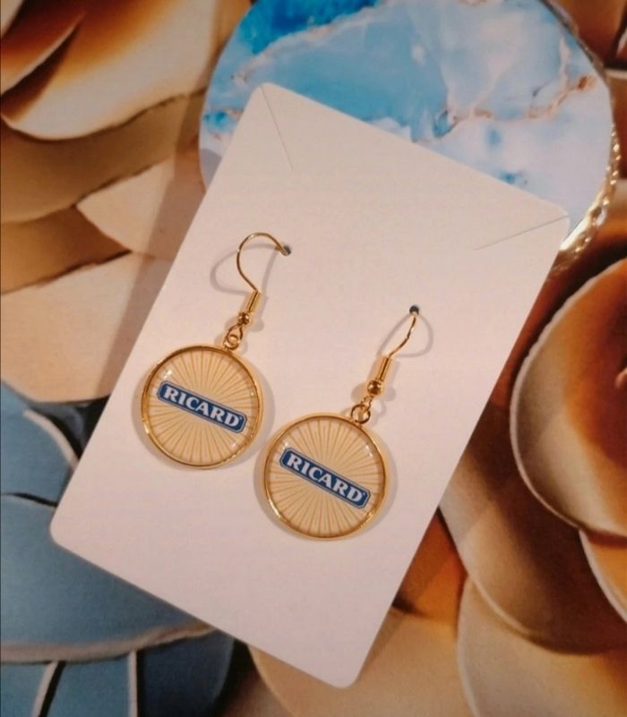 Boucle d'oreille ricard - photo numéro 2
