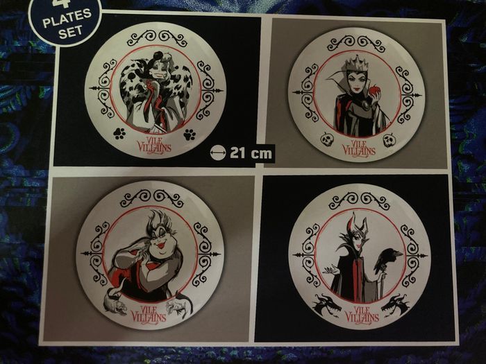 Coffret assiettes les vilains de Disney - photo numéro 3