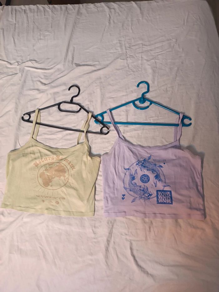 Lot de 2 top court taille L