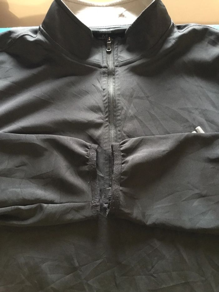 Haut 1/4zip manches longues prêt du corps pour homme Adidas noir taille M 145 - photo numéro 6