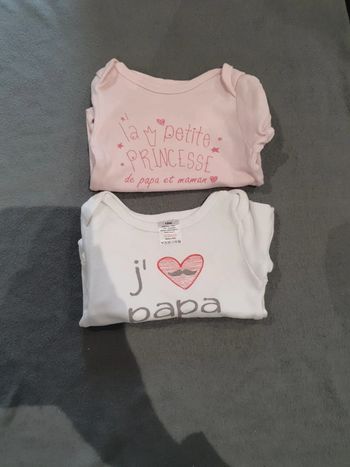 Lot de 2 body manches courtes