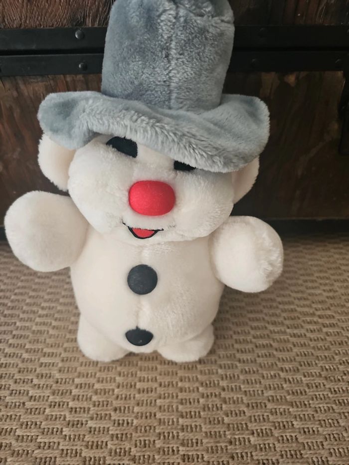 Grande peluche bouli bonhomme de neige vintage