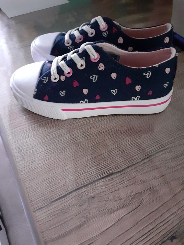 Chaussures en toile cœurs - photo numéro 2