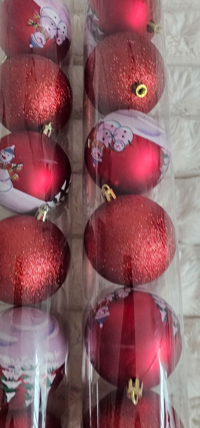 Lot de 12 boules rouges de Noël 🎄 Neuf. - photo numéro 3