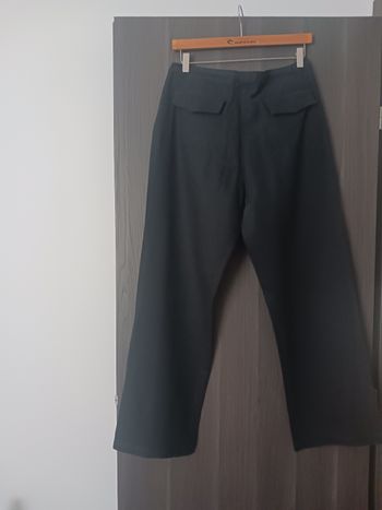 Pantalon noir coton et lin
